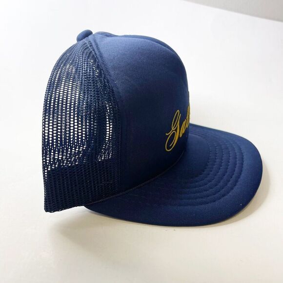 Vintage Navy Blue Trucker Hat Snap Back Mesh Ball Cap Gatlinburg Tennessee - Picture 3 of 16